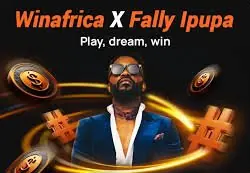 Bannière WinAfrica : campagne avec Fally Ipupa