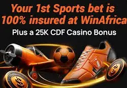 Bannière WinAfrica : offre de bienvenue sur le premier pari sportif
