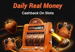 Bannière WinAfrica : cashback casino